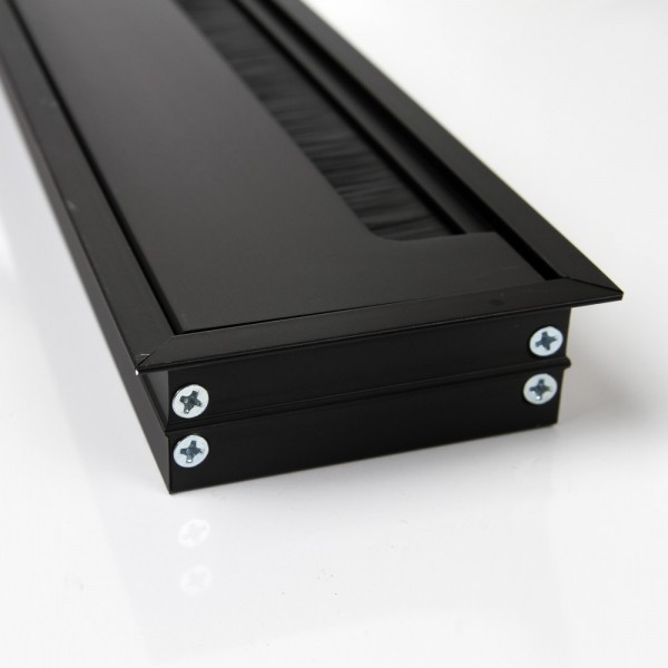 꾸밈닷컴 - 가구부속/캠핑카부속 ▼ > 전선캡/공기창 ▼ > 전선캡 > 알루미늄 사각 전선캡 블랙 (중) 150mm