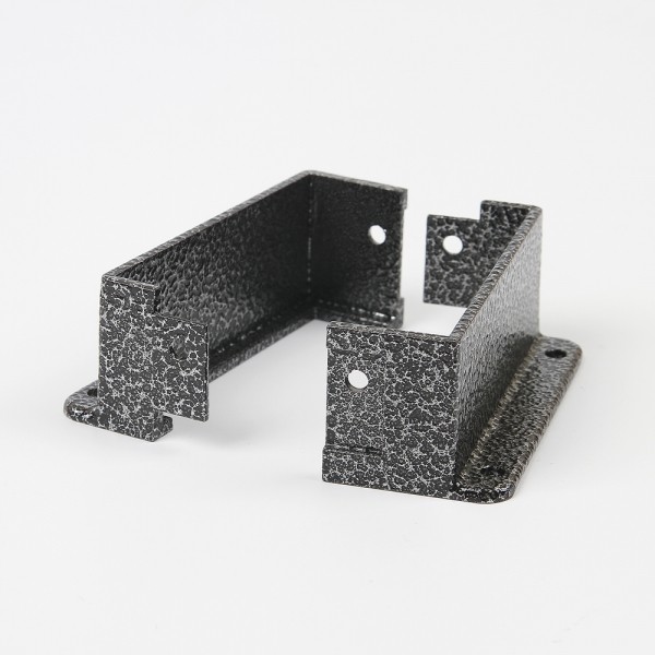 꾸밈닷컴 - 철물/산업용하드웨어 ▼ > 목조주택철물 ▼ > 결합용 철물 > 메가타이 AL 난간 브라켓 고정형 메탈 블랙 (90x40mm 각재용)