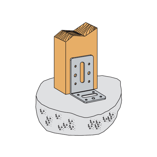 꾸밈닷컴 - 철물/산업용하드웨어 ▼ > 목조주택철물 ▼ > 결합용 철물 > 메가타이 기초보강용철물 R5 30개/박스