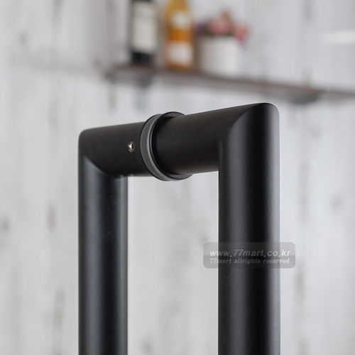 꾸밈닷컴 - 손잡이/도어락 ▼ > 강화도어손잡이 ▼ > 나사간격 P340mm > 도무스 강화도어손잡이 G209 스텐 블랙 (P340x25)