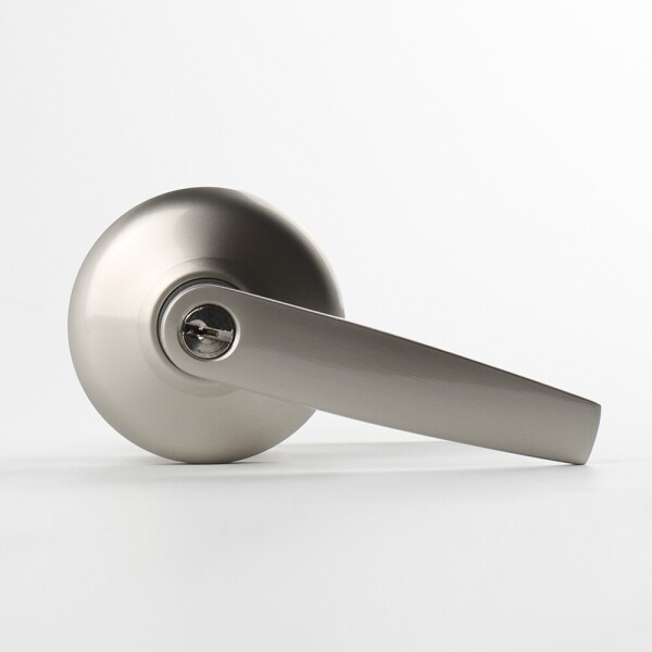 꾸밈닷컴 - 손잡이/도어락 ▼ > 중문/방화문손잡이 ▼ > 방화문 레버형 도어락 > 두꺼운 방화문손잡이 9900L 40~52mm용