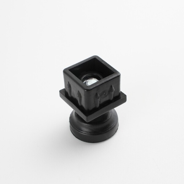 꾸밈닷컴 - 바퀴/가구다리 ▼ > 조절발 > 사각 파이프용 속캡 높이 조절발 블랙