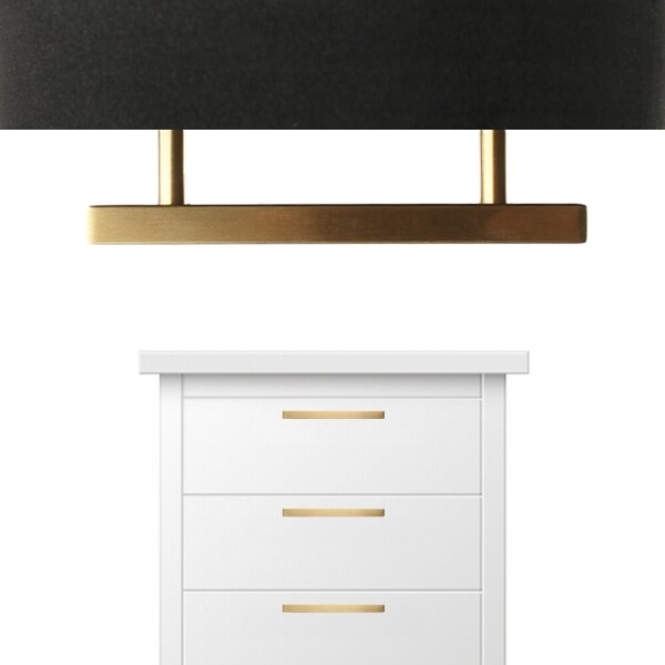 꾸밈닷컴 - 손잡이/도어락 ▼ > 가구손잡이 ▼ > P192mm 이상 > 2구 가구손잡이 스텐 8599 골드