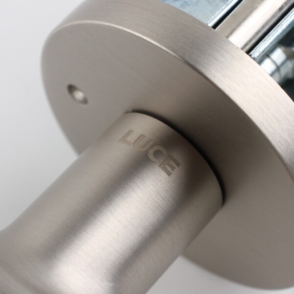 꾸밈닷컴 - 손잡이/도어락 ▼ > 방문손잡이 ▼ > 레버 버튼형 > 루체 방문손잡이 LU-376 (타공 45mm)