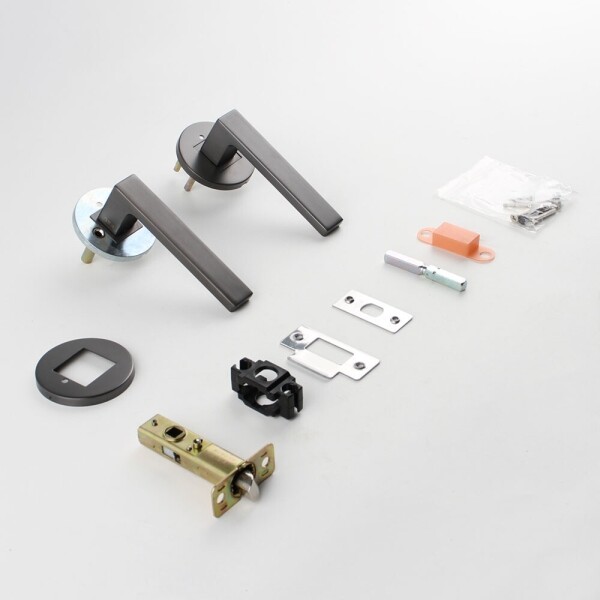 꾸밈닷컴 - 손잡이/도어락 ▼ > 방문손잡이 ▼ > 레버 버튼형 > 방문손잡이 슬림포잇 1193