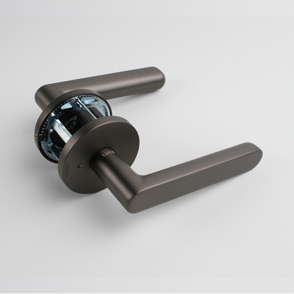꾸밈닷컴 - 손잡이/도어락 ▼ > 방문손잡이 ▼ > 레버 버튼형 > 루체 방문손잡이 LU-177 (타공 55mm)