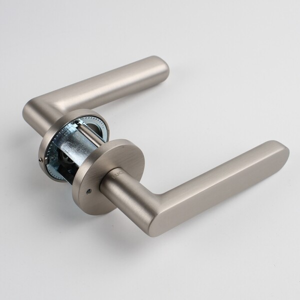 꾸밈닷컴 - 손잡이/도어락 ▼ > 방문손잡이 ▼ > 레버 버튼형 > 루체 방문문손잡이 LU-377 (타공 45mm)