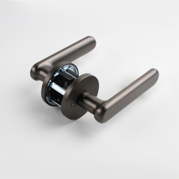 꾸밈닷컴 - 손잡이/도어락 ▼ > 방문손잡이 ▼ > 레버 버튼형 > 루체 방문문손잡이 LU-176 (타공 55mm)