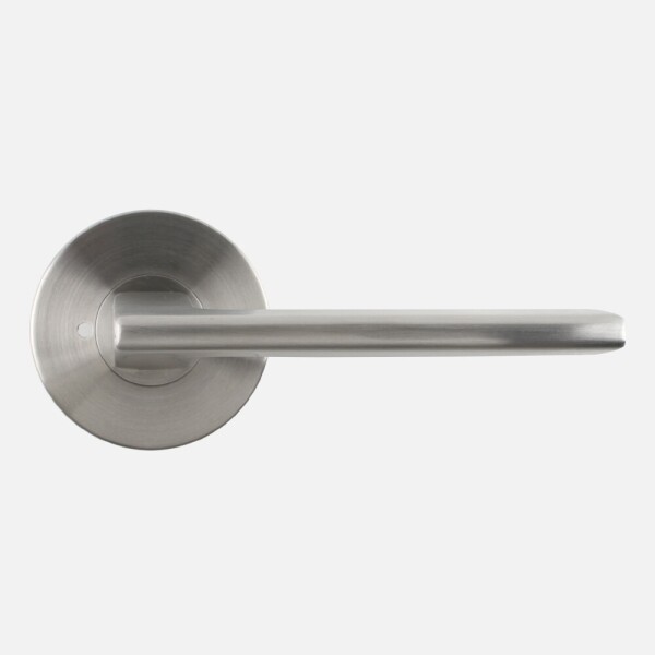 꾸밈닷컴 - 손잡이/도어락 ▼ > 방문손잡이 ▼ > 레버 버튼형 > 스텐 방문손잡이 론드 도어 문고리