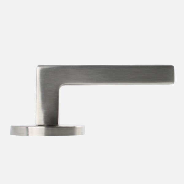 꾸밈닷컴 - 손잡이/도어락 ▼ > 방문손잡이 ▼ > 레버 버튼형 > 스텐 방문손잡이 론드 도어 문고리