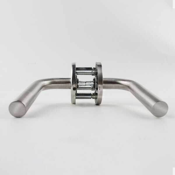 꾸밈닷컴 - 손잡이/도어락 ▼ > 방문손잡이 ▼ > 레버 버튼형 > 스텐 방문손잡이 스틱 실버