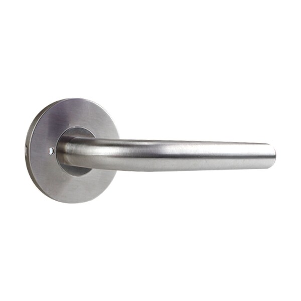 꾸밈닷컴 - 손잡이/도어락 ▼ > 방문손잡이 ▼ > 레버 버튼형 > 스텐 방문손잡이 스틱 실버