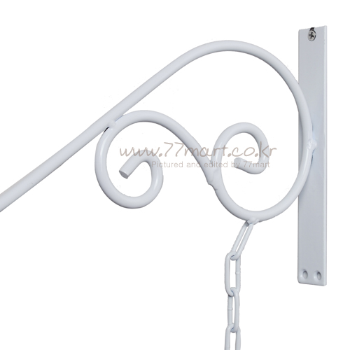 꾸밈닷컴 - 옛날장식/철단조 ▼ > 단조간판 ▼ > 단조간판걸이 > 단조간판걸이 돌고래 화이트 소(400x180mm)